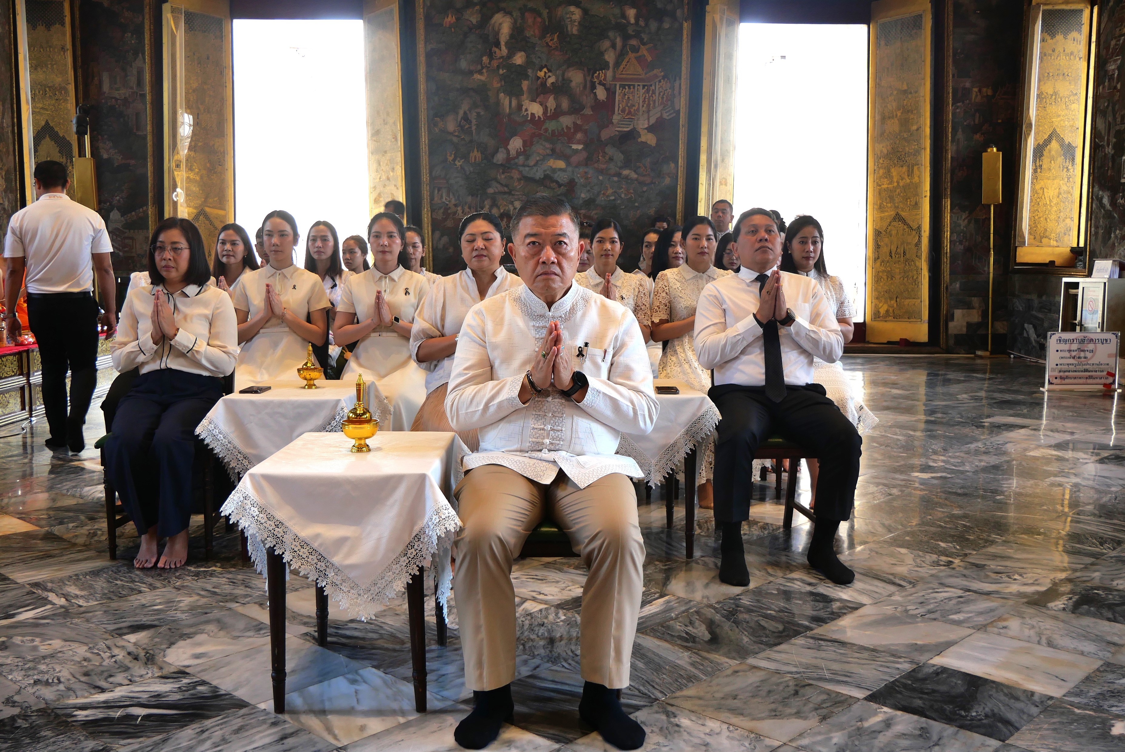 title - ปลัดกระทรวงเกษตรและสหกรณ์ พร้อมด้วยคณะผู้จัดเตรียมงานพระราชพิธีพืชมงคลจรดพระนังคัลแรกนาขวัญ ประจำปี ๒๕๖๙ ทำบุญถวายผ้าไตรและเครื่องไทยธรรม